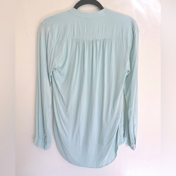 Sundance Mystic Falls Light Blue Crinkle Top Size XS Hi-Low Blouse - Picture 3 of 5